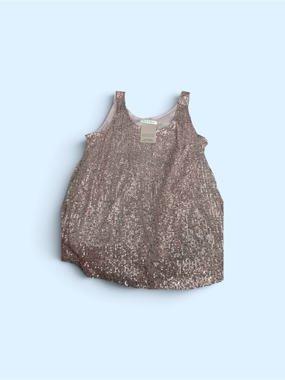 Sparkling Rose Sequin Tank Top - Women